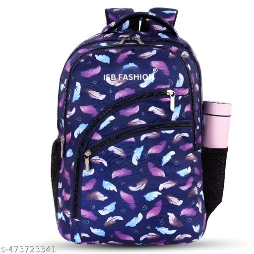 ISB Printed Backpack for school collage office Traveling Outdoor Waterproof Polyester Material High Quality Bag Men Women Boys and Girls