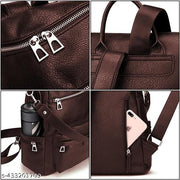 MomsyStore Girls Leather Backpacks for College And Office