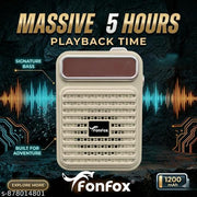 fonfox  Bluetooth Speaker (7v),Bluetooth Version 5.4,Bass Boosted Sound (high quality),Stereo Dual Drivers,UPTO 5 Hours Playtime,Portable Wireless Speaker