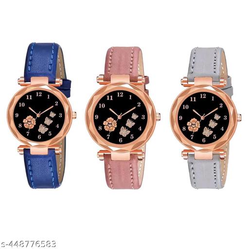 ButterFlyy Dial Combo Watch For Girls