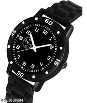 BEST QUALITY BEST PRICE Classy Analogue Black Dial Tranding Pu Belt Watches For Men Boys
