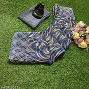 Designer Digital printed Crepe Party and wedding wear saree / Digital print saree