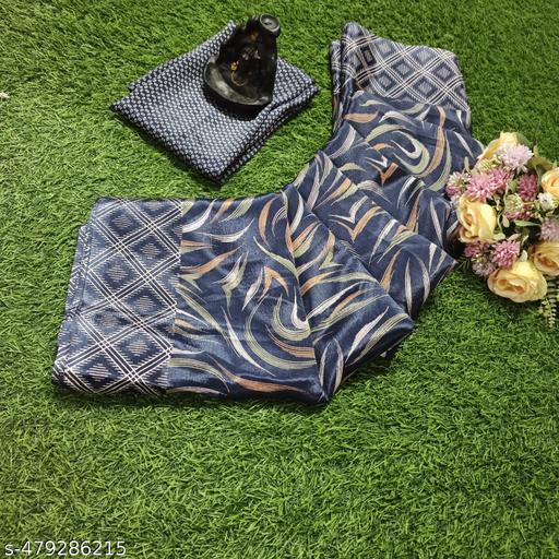 Designer Digital printed Crepe Party and wedding wear saree / Digital print saree