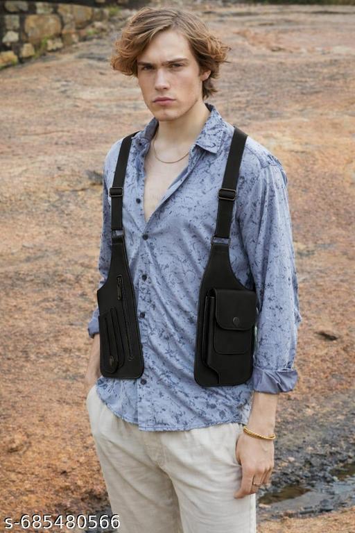 urbaanstrap Stylish Chest Bag | Front Chest Wear Shoulder Bag for Men | Lightweight Travel Utility Chest Bag for india