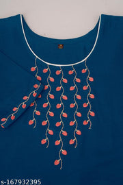 Festive and Party  Cotton Kurti / Kurta (Light Blue)by Sehrish Store