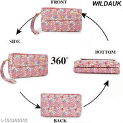 WILDAUK  Casual, Formal, Party Cream Butterfly Print Clutch