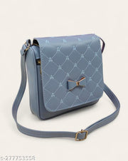 Elite alluring women Blue PU sling bags/Full hand work bag/sling bag for women/party wear bag for women/long bag for women/wedding bag for women/Small sling bags/Premium PU leather sling bags for women.