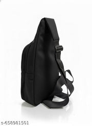 Trending Black Sling Bag for Men & Women | Crossbody Chest Bag with "Special" Print | Travel, College, Gym