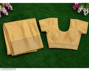 Banarasi Gold Tissue Silk Saree with Latkan