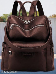 MomsyStore 20 L Leatherette Backpack Purses for Women and Girls to Carry Daily Stuff