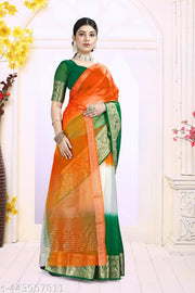 ORGANZA TIRANGA SAREE FOR WOMAN, INDEPENDENCE DAY SPECIAL SAREE, ALL OVER INDIA'S FIRST CHOICE FOR SAREE
