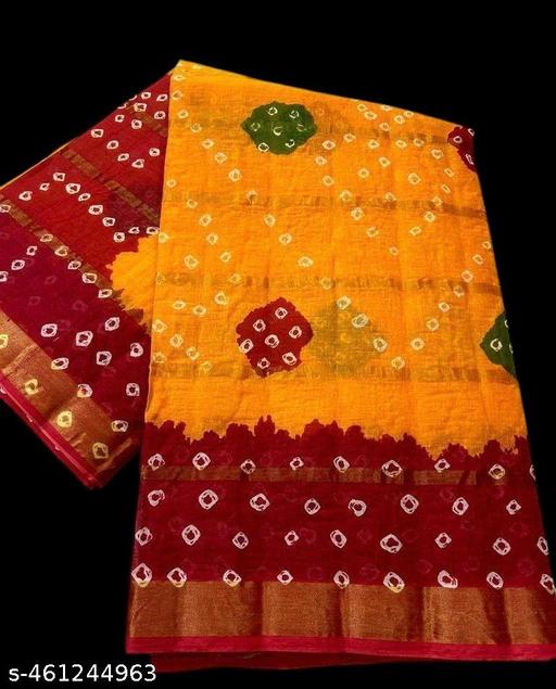 Pure Cotton Bandhani Printed Saree for Women | Lightweight Daily Wear Saree | Soft Comfortable Fabric | New Latest Design 2026 | Sarees