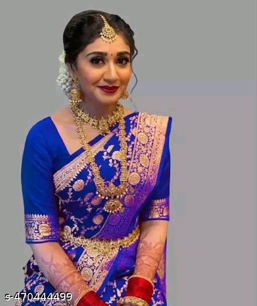 FANCY Exclusive Banarasi Silk Saree With Blouse piece