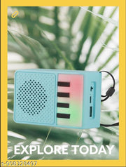 M413SP Dynamic Wireless Mini Speaker with USB/TF Card Slot/FM & Multicolour LED Lights