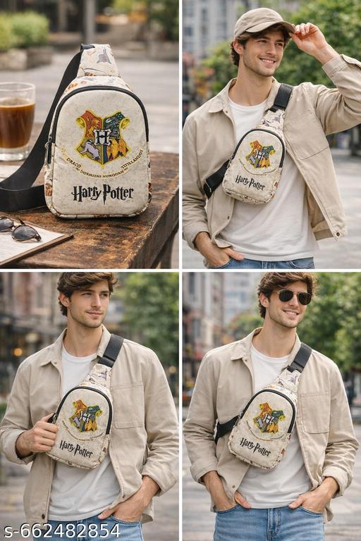 Premium Quality 10 Inches Latest Harry Potter Design Cross Body Sling Chest Bag for Boys & Men