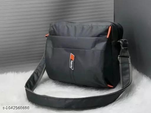 Unisex Waterproof Crossbody Sling Bag for Men & Women | Messenger Side Bag with Multi-Pockets & Adjustable Strap | Ideal for Travel, Office, College & Daily Outdoor Use (Navy Blue)  Grey, & Black