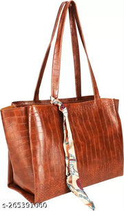 Trendy And Fashionable Tote Bag | Stylish Crocodile Texture Handbag | Classy Daily Companion Shoulder Bag | Travel Type Tote Handbag For Women's & Girls.