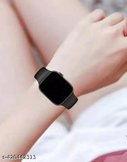 Digital Dial Waterproof Smart Design LED Display Kids Watch for Boys & Girls C-98 Black
