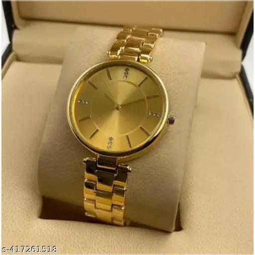 Attractive Colorful Metal Belt Analog Watches for Women