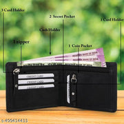 Men casual Designer artifical Leather for man black