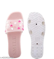 Latest Heart Printed Pink Slippers