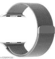 Premium Quality Ultra Watch Metal Chain Magnetic Strap Silver Colour 1 Pcs Set