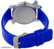 Blue Butterfly Diamond White Dial And Blue Belt Analog Watch For Girls And Women Bracelet Analog Watch For Women And Girls