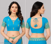 DISHA FASHION DURGA PUJA GEORGETTE BHALO MIRROR WEDDING,PARTY,FESTIVAL WEAR BOLLYWOOD SAREE.
