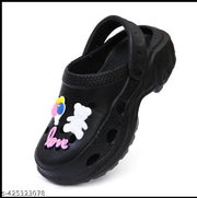 Trendy clogs with cartoon character.