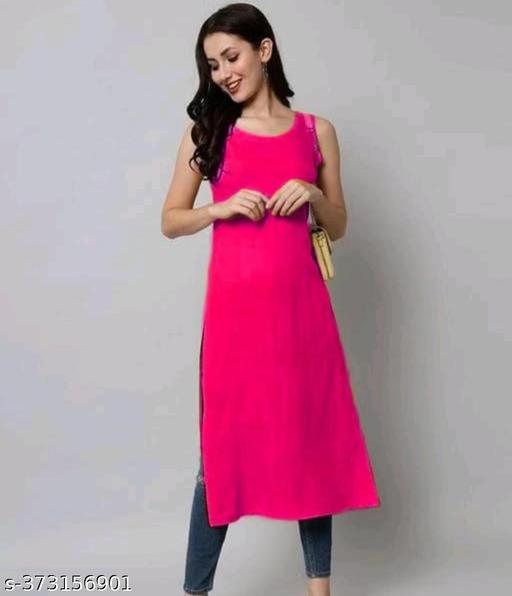 Straight Sleeveless Kurti for women
