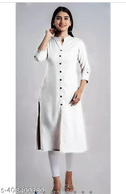 MANDARIAN COLLAR POCKET KURTI FOR WOMAN