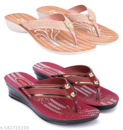 Astel Multicolor Combo of Women's Slippers and Flipflop - Pack of 2