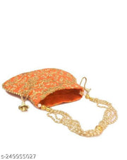 Colorful Women Potli Bag  Rajasthani handmade Traditional Potli Bag Embroidery Work Jaipuri Silk