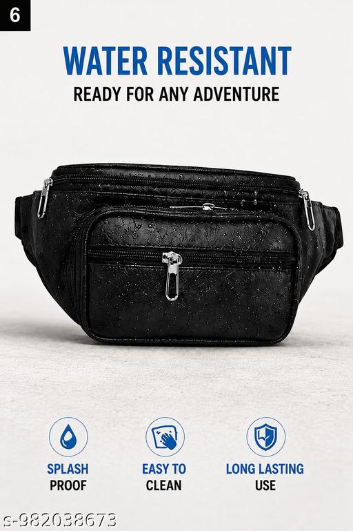 Latest Men Women Leather Waist Pack Travel Bags For MoneyY| Belt| Cards |Mobile| Documents| Kit| Books and Bills Dairy Pouch Cross Side Bag For Men Women .With Belt Stylish Small Luggage Accessories Bag I Waist Bags I Fanny pack.