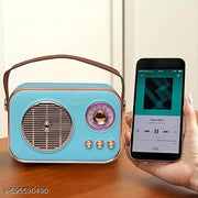 Vintage Bluetooth Wireless Speaker with USB/AUX Input & Hands-Free Calling Perfect for Gift (10W RMS Power)