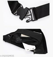 Men’s PU Leather Crossbody Sling Bag with Large Capacity, Adjustable Belt & Zipper Closure for Daily Use, Hiking & Outdoor Activities