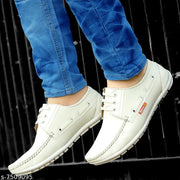 Stylish Men's Syntethic Leather White Casual Shoes