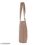 Spacious Dark Tan, Blue, Beige Embellished Canvas Block Tote Bag for Women with 2 Pockets Ideal Large Shoulder Tote Bag and Handbag for Work, College, and Office Use