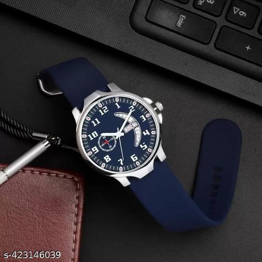 Midnight Blue Dial & Silicon Mesh Strap with Water Resistant & 6 Months Quartz Warranty Boys Series Analog Watch - For Boys Men & Girls