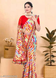 Designer top selling Laheria printed saree with blouse / Saree for women