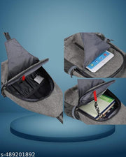 Glamex Glide 12L Unisex Crossbody Sling Bag with Phone Pocket & Water Bottle Holder,Earphone Hole Compact Design for Daily Use & Outdoor Activities