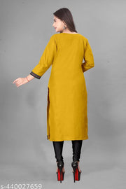 Desigener Kurti New Collection Cotton Blend Stylish New Trendy Embroidered Pattern Casual Kurta for Girls & Women