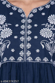 Chikankari _03 embroidery anarkali beautiful designer kurti for womens and girls