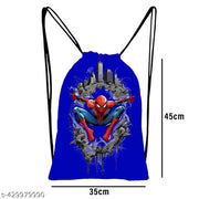 Printed Dori Bag Drawstring Backpack Small Bag Gym Bag tution bag Gift Bag for Everyday Use