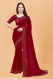 Diamond work Traditional Fancy Saree | Party Wear saree | Wedding saree | Georgette saree