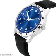Yolako Blue Round  Copper Romen Leather Analog Boy and Men Watch