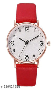 High Quality Round Dial Fancy Leather Belt Women Analog Watch