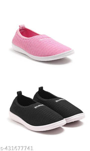 SUPEX Women's Walking Slip on Outdoor Shoes Sneakers For Women and Girls COMBO OF 2