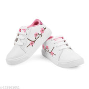 Kats Sports Casual Girls Partywear Laceup Shoes-White