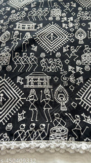 Fancy Georgette Printed  saree (With Lace Border)